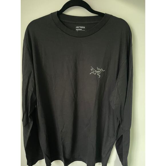New Mens L Black Gray Arcteryx Long Sleeve Shirt - Picture 1 of 3